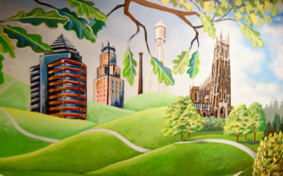 Part of a mural in the Duke Children's Evaluation Center, one of the fellowship training sites.