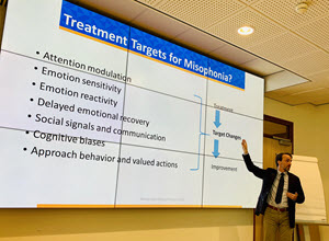 Zach Rosenthal teaching about treatment targets for misophonia