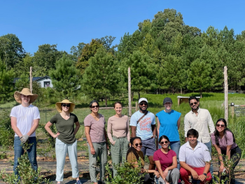 CAP fellows & program leadership volunteering at Jubilee Healing Farm