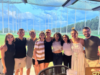 Group of Duke psychiatry residents at Top Golf