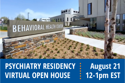 Outside view of Duke Behavioral Health North Durham. Psychiatry Residency Virtual Open House. August 21, 12-1pm EST