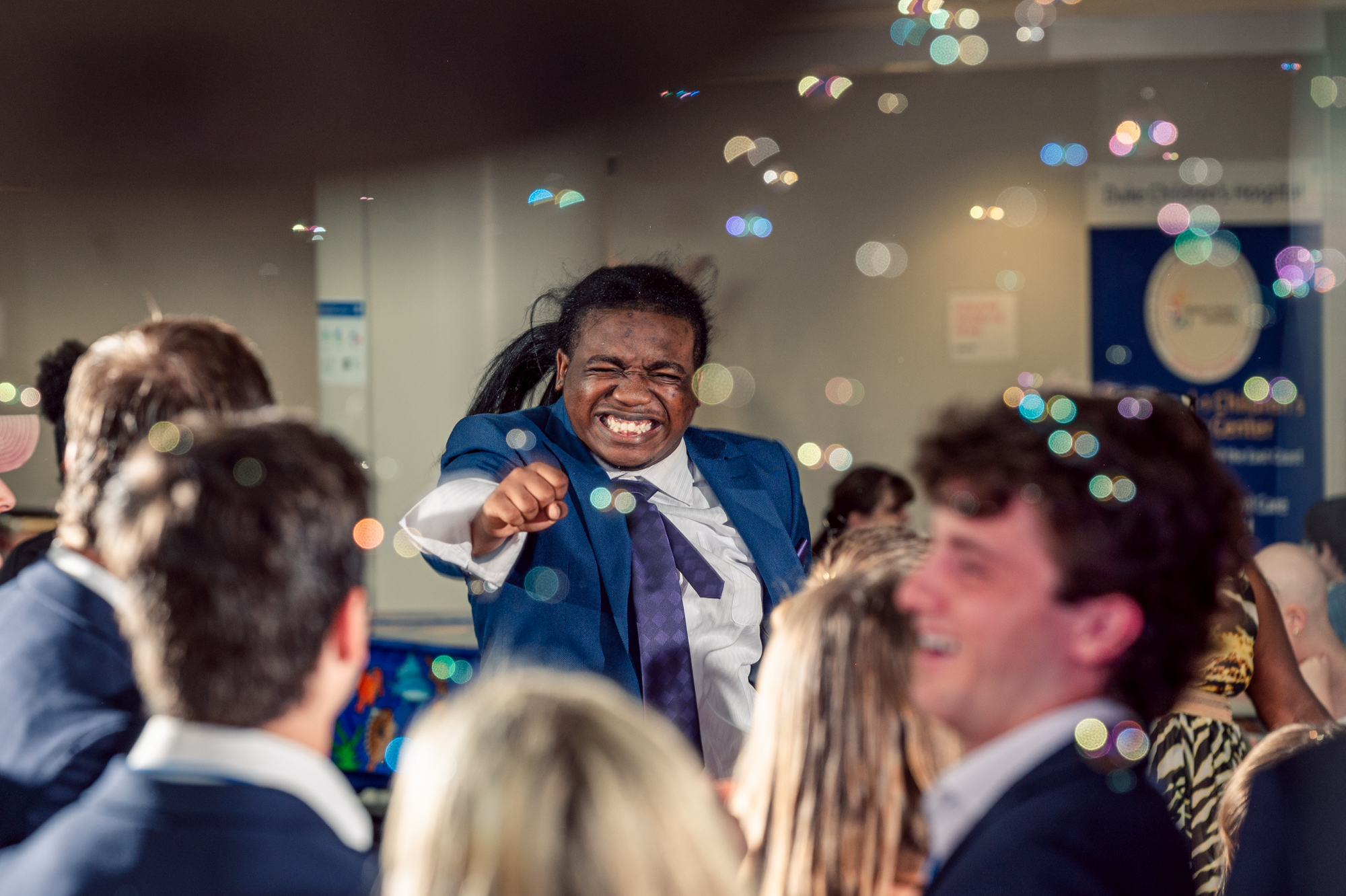 Young man dancing at prom