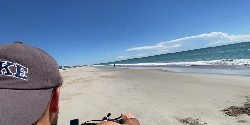 Bike ride on beach