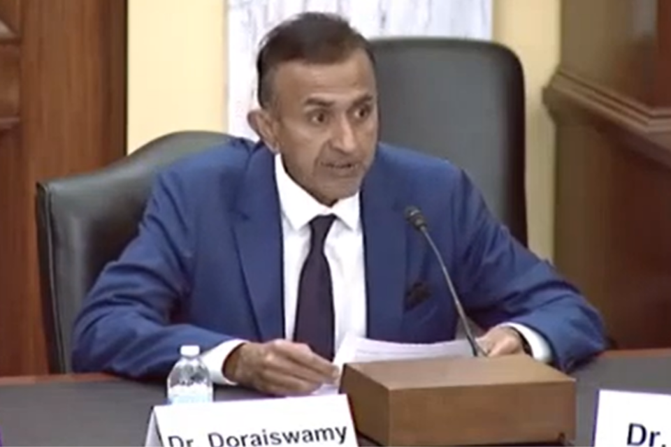 Murali Doraiswamy Testifies in U.S. Senate