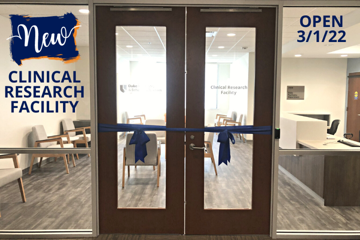 Front Doors to Clinical Research Facility with ribbons