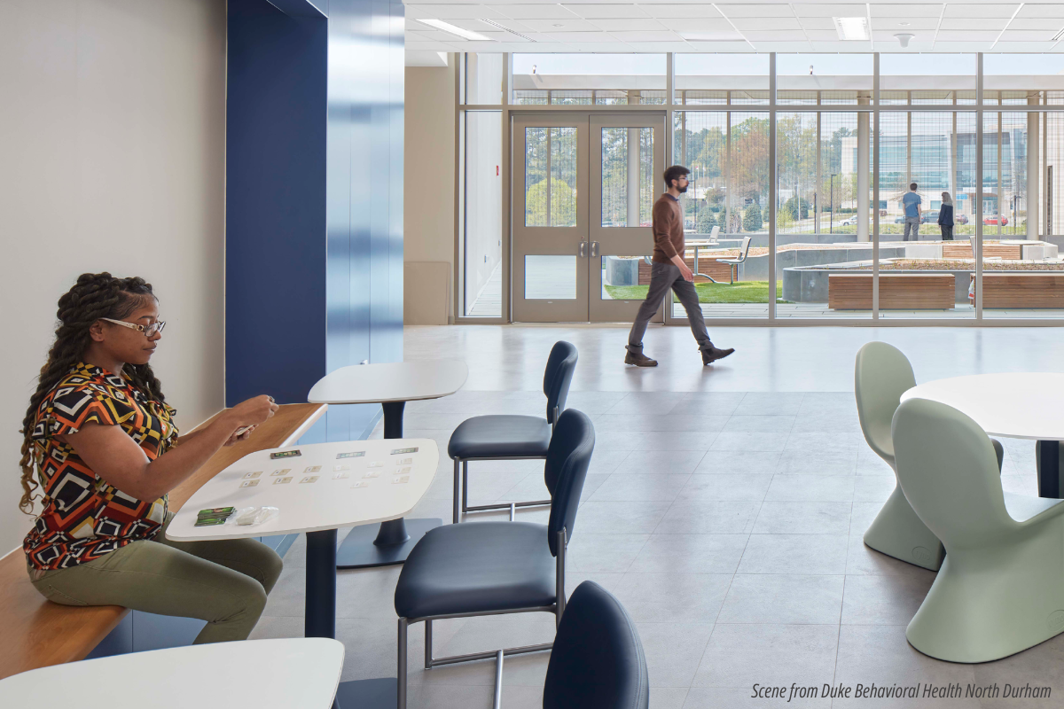 Scene from inside the Duke Behavioral Health Center North Durham