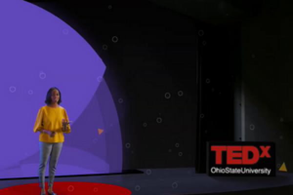 Briana Brownlow on the TED stage