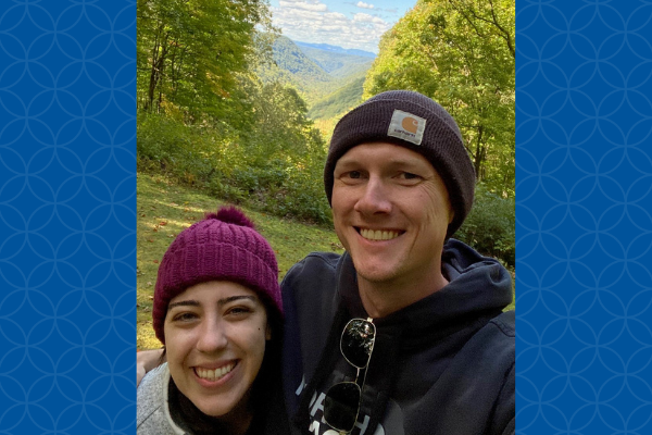 Alissa Stavig and partner on a hike