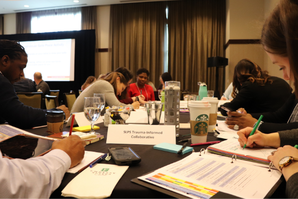 Participants in the BSC during a work session prior to the COVID-19 pandemic.