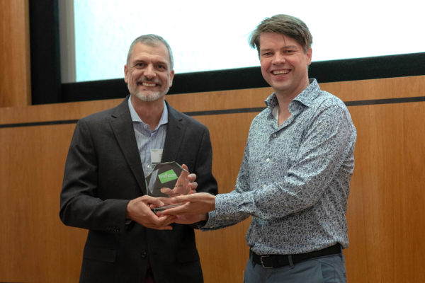 Angel Peterchev Receiving the John Rothwell Award