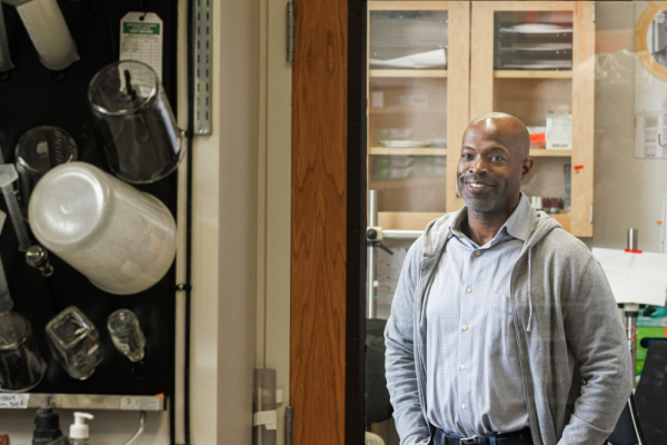 Kafui Dzirasa in his lab at Duke University