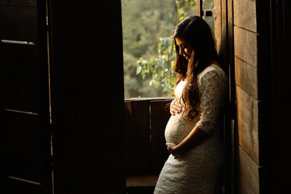 pregnant woman window