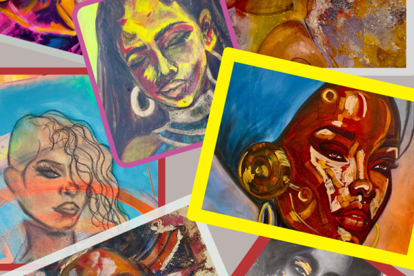 Painting collage women