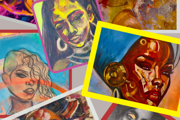 Painting collage women