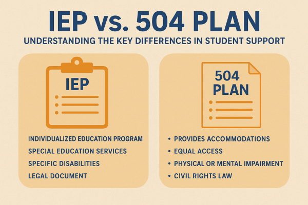 IEP vs 504 graphic