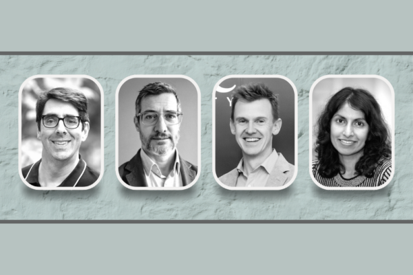 Professors Mark Borsuk, Jonathan Posner and Jimmy Roberts and Associate Professor Aarthi Vadde