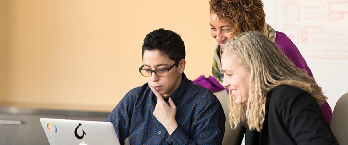 Women looking at laptop