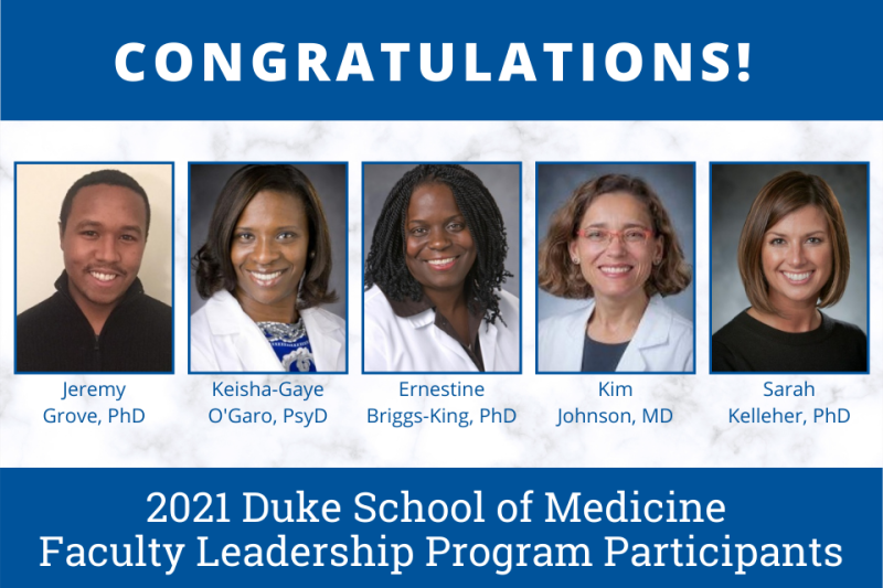 2021 Duke SOM Faculty Leadership Program Participants