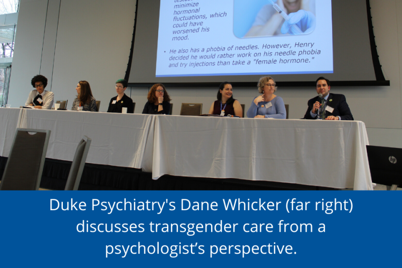 Panel members discuss transgender care from a psychologist’s perspective.