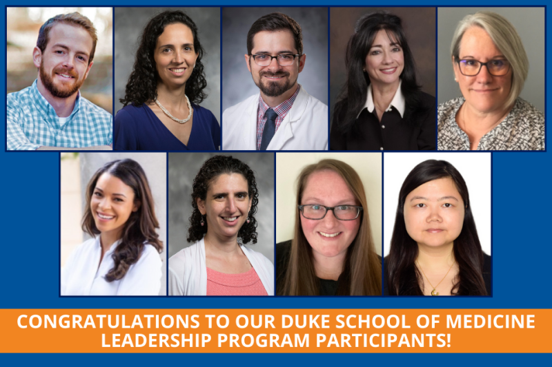 Headshots of nine faculty members selected for leadership programs