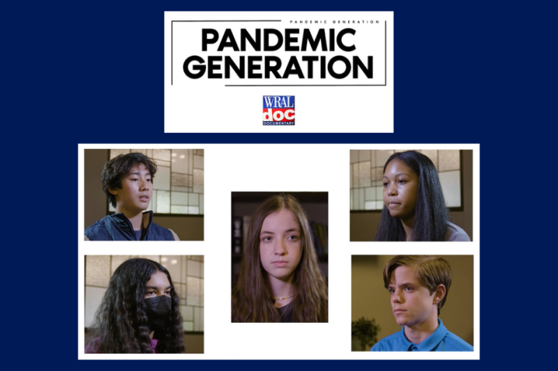 Pandemic Generation - WRAL. Images of 5 of the children and teens who appear in the documentary.