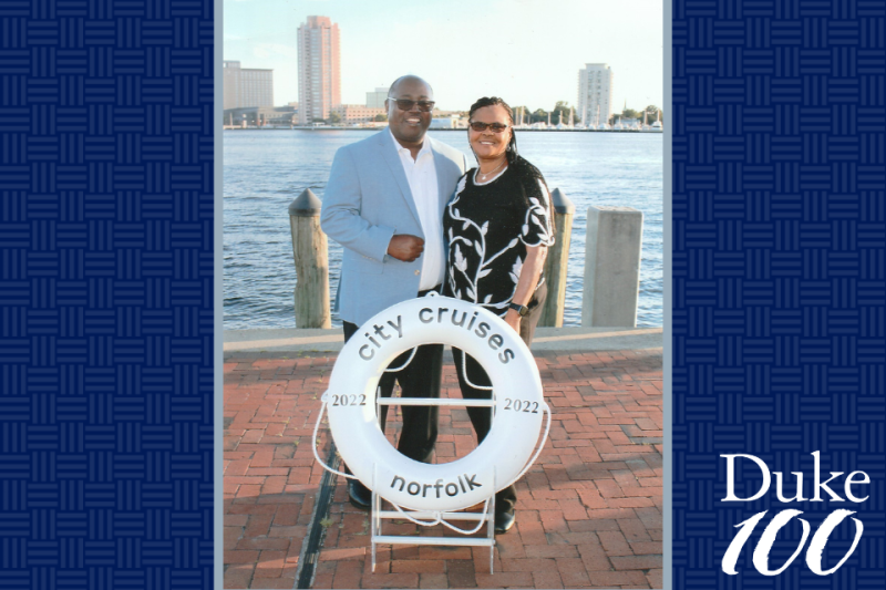 Roberta Demery with her husband, Larry, on a Norfolk, Virginia Dinner Cruise