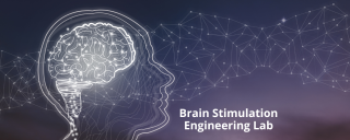 Figure with illuminated brain - Caption: Brain Stimulation Engineering Lab