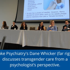 Panel members discuss transgender care from a psychologist’s perspective.