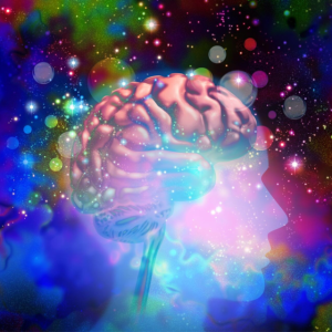 Artistic rendering of a brain on psychedelic drugs 