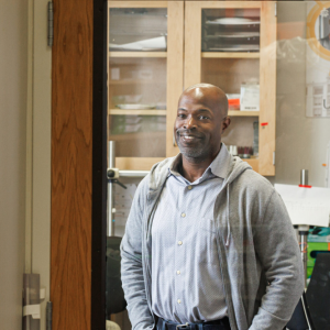 Kafui Dzirasa in his lab at Duke University