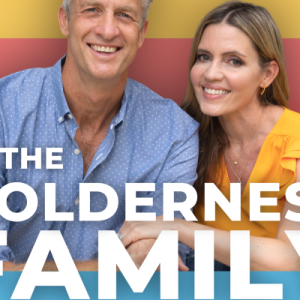 Penn and Kim Holderness. The Holderness Family Podcast promo image.